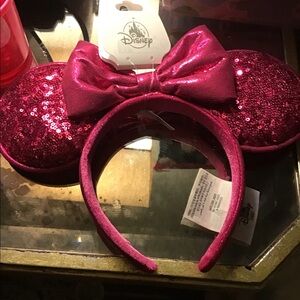 Pink sequins Disney ears